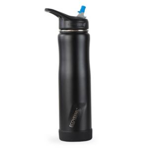THE+SUMMIT+-++24oz+Stainless+Steel+Insulated+Straw+Water+Bottle+in+Black+Shadow