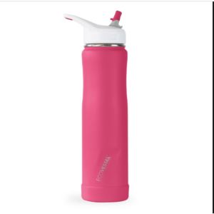 EcoVessel+Summit+24+oz+Insulated+SS+Straw+Water+Bottle+-+Wild+Magenta