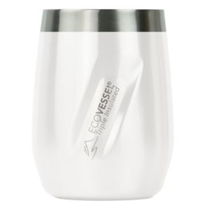 EcoVessel+Port+10oz+TriMax+Triple+Insulated+Wine+Cup%2FRocks+Glass+w%2FTritan+Lid+-+White+Pearl