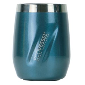 EcoVessel+Port+10+oz+TriMax+Triple+Insulated+Wine+Cup%2FRocks+Glass+w%2FTritan+Lid++-+Blue+Smoke