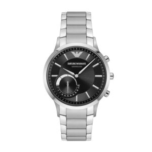 EA+Connected+Hybrid+Smartwatch+SS+Bracelet+Black+Dial