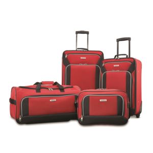 4pc+Fieldbrook+XLT+Nested+Luggage+Set+Red%2FBlack