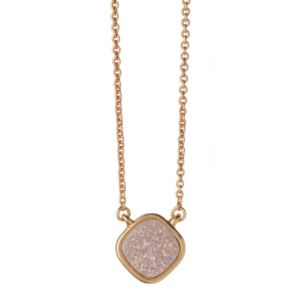 Cream+Druzy+Necklace