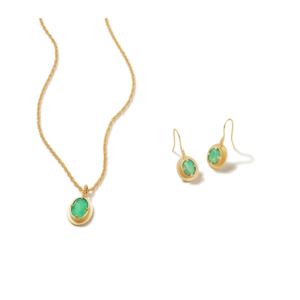 Atlantic+Opal+Necklace+and+Earring+Set+-+Gold
