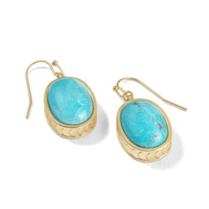Naia+Oval+Earrings+-+Gold