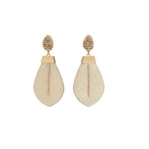 Beaded+Leather+Earrings