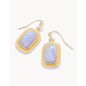 Stone+Drop+Earrings+-+Blue+Chalcedony