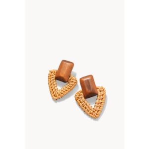 Wood+Wicker+Earrings