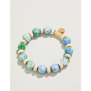 Stone+Stretch+Bracelet+Jade+Green%2FBlue