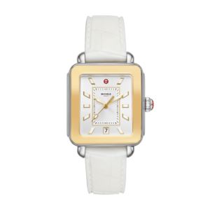 Ladies+Deco+Sport+Two-Tone+White+Silicone+Watch+Silver+White+Dial