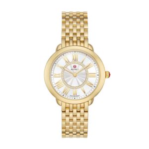 Ladies%27+Serein+Mid+18K+Gold+Stainless+Steel+Diamond+Watch+Silver+Dial