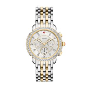 Sidney+Silver+%26+Gold+Diamond+Bracelet+Watch+117+Diamonds