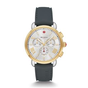 Ladies+Sporty+Sport+Sail+2-Tone+Gray+Strap+Watch+Silver+Dial