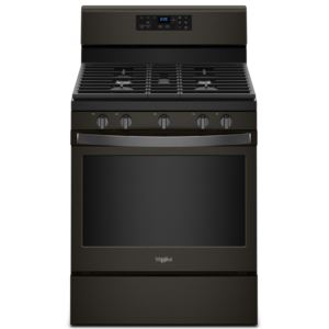 Large+5.3+Cu+Ft+Self+Cleaning+Gas+Range+w%2F+Frozen+Bake+Black+Stainless+Steel