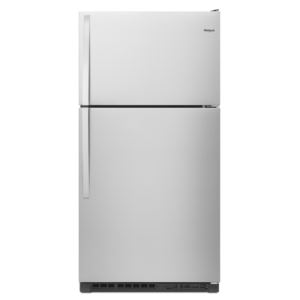 20+Cu+Ft+Top+Mount+Freezer+Refrigerator+Monochromatic+Stainless