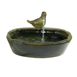 Solar+Glazed+Dove+Outdoor+Garden+Water+Fountain