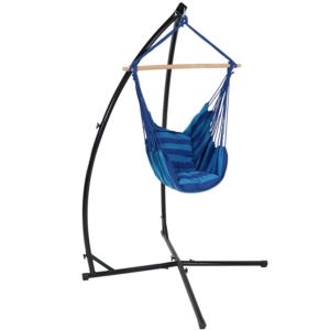 Sunnydaze+Hanging+Hammock+Chair+Swing+and+X-Stand+-+Oasis