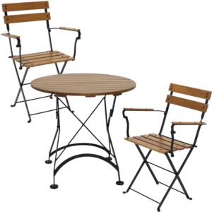 Basic+Chestnut+Wood+3-Piece+Bistro+Table+%26+Chairs+Set