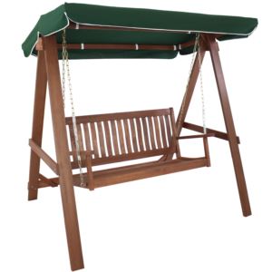 2-Person+Meranti+Wood+Outdoor+Patio+Swing+with+Canopy