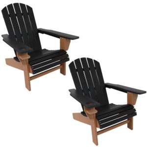 All-Weather+Adirondack+Chair+with+Drink+Holder+-+Set+of+2
