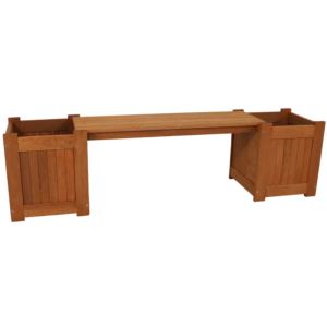 Meranti+Wood+Outdoor+Planter+Box+Bench