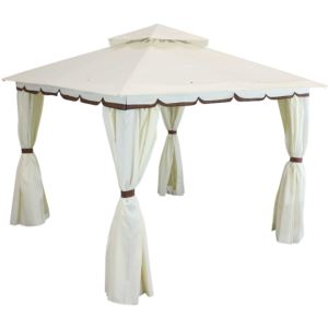 Soft+Top+Patio+Gazebo+-+10%27+x+10%27+with+Mesh+Screen+%26+Privacy+Wall