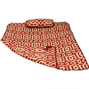 Sunnydaze+Quilted+Hammock+Pad+and+Pillow+Set+-+Royal+Red
