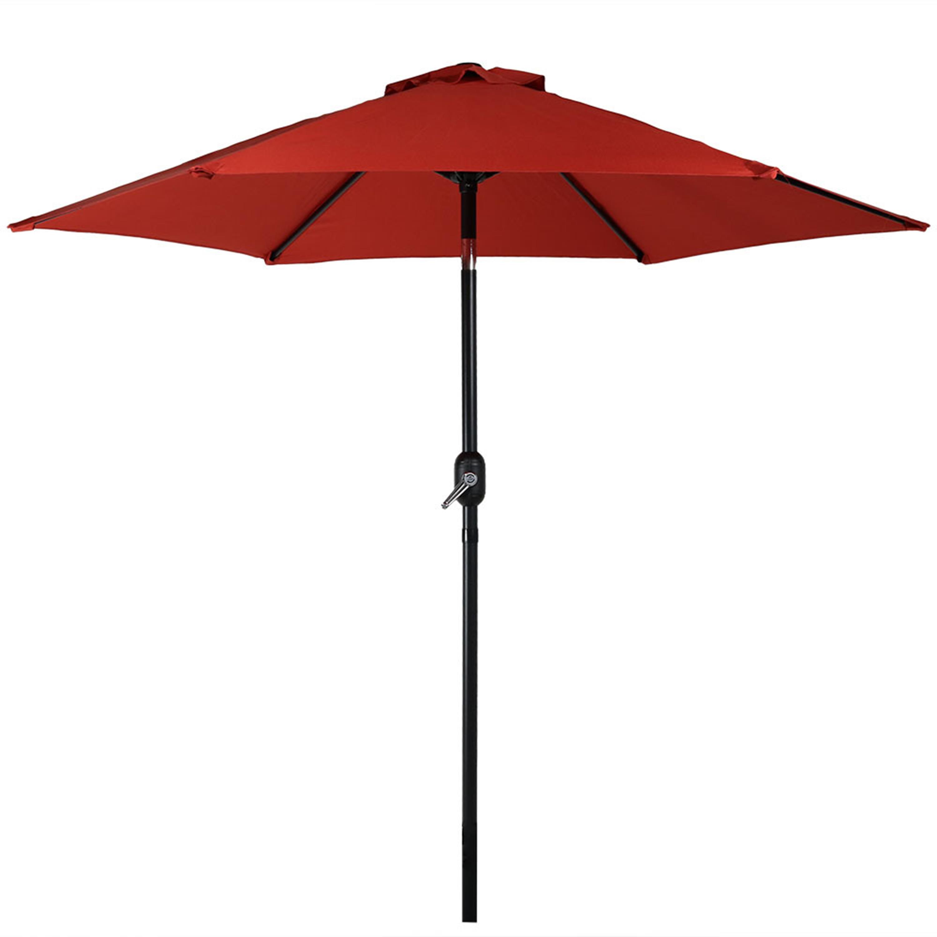 Sunnydaze Aluminum Patio Umbrella with Tilt & Crank Burnt Orange 7.