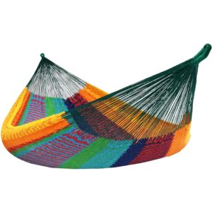 Sunnydaze+Handwoven+XXL+Thick+Cord+Mayan+Family+Hammock+-+Multi-Color