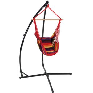 Sunnydaze+Hanging+Hammock+Chair+Swing+%26+X-Stand+-+Sunset