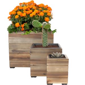 3-Piece+Square+Wood+Planter+Box+with+Liner+-+Anthracite