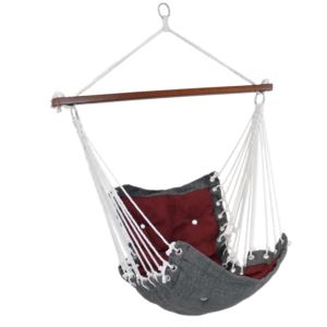 Sunnydaze+Tufted+Victorian+Hammock+Swing+-+300-Pound+Limit+-+Red