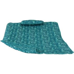 Sunnydaze+Quilted+Hammock+Pad+and+Pillow+Set+-+Cool+Blue+Tropics