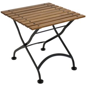 European+Chestnut+Wood+Folding+Square+Side+Table+-+20%22+Square