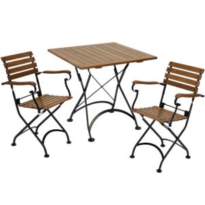 Essential+Wood+3-Piece+Folding+Bistro+Chair+%26+Table+Set