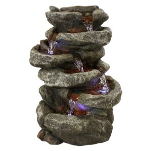 6-Tier+Stone+Falls+Tabletop+Water+Fountain+with+LED+Light