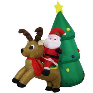Santa%2C+Reindeer%2C+and+Tree+Christmas+Inflatable+Decoration+-+5+ft