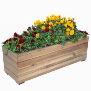 24.25+in+Rectangle+Wood+Planter+Box+with+Liner+-+Anthracite+Stain