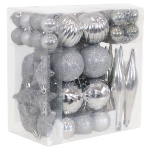 Deck+the+Hall+59-Piece+Christmas+Ornament+Set+-+Assorted+-+Silver