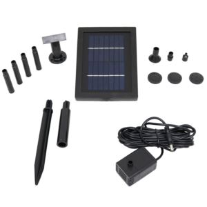 40+GPH+Solar+Pump+and+Panel+Kit+with+5+Spray+Heads+-+24+in+Lift