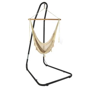 Sunnydaze+XL+Mayan+Hammock+Chair+with+Adjustable+Stand+-+Natural