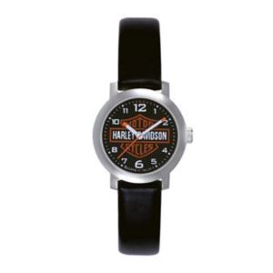 Harley+Davidson+Ladies+Black+Leather+Strap