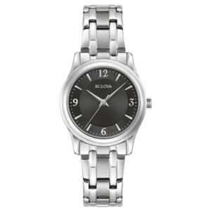 Ladies+Corporate+Collection+Silver-Tone+Stainless+Steel+Watch+Black+Dial