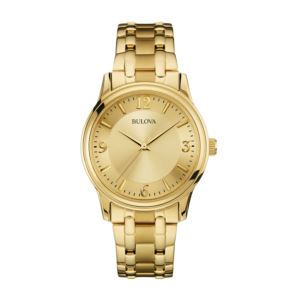 Mens+Corporate+Collection+Gold-Tone+Stainless+Steel+Watch+Gold+Dial