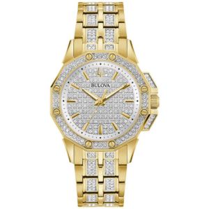 Ladies+Octava+Crystal+Gold-Tone+Stainless+Steel+Watch+Crystal+Dial