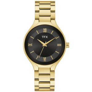 TFX+Men%27s+Gold-Tone+Stainless+Steel+Watch+Black+Dial