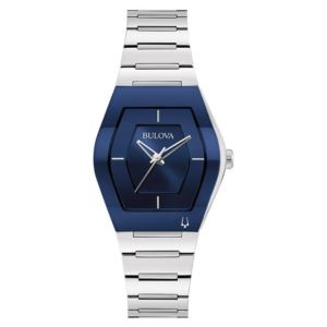 Womens+Gemini+Silver-Tone+Stainless+Steel+Watch+Blue+Dial