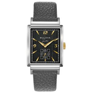 Mens+My+Way+Vintage+Gray+%26+Silver+Leather+Watch+Black+Dial