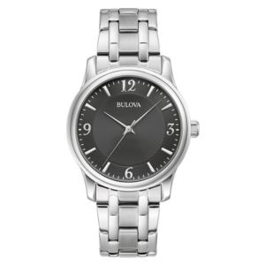 Mens+Corporate+Collection+Silver-Tone+Stainless+Steel+Watch+Black+Dial