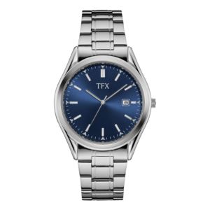 TFX+Mens+Stainless+Steel+Bracelet+Blue+Dial